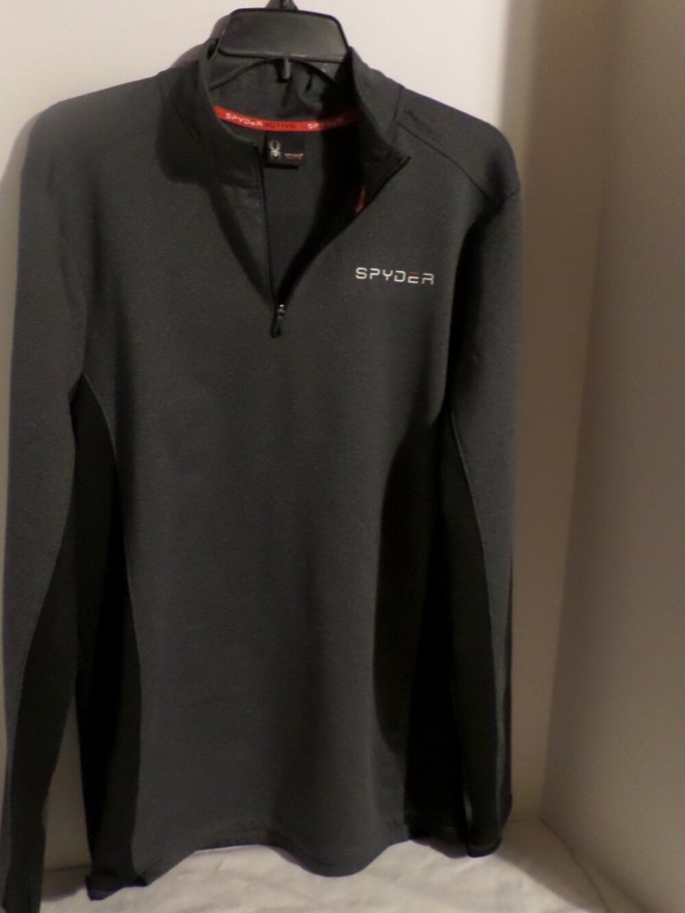 Spyder Waffle Knit ½ Zip Thermal Sweater Jacket Navy Blue – Size S